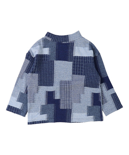 Patchwork Mockneck Tee