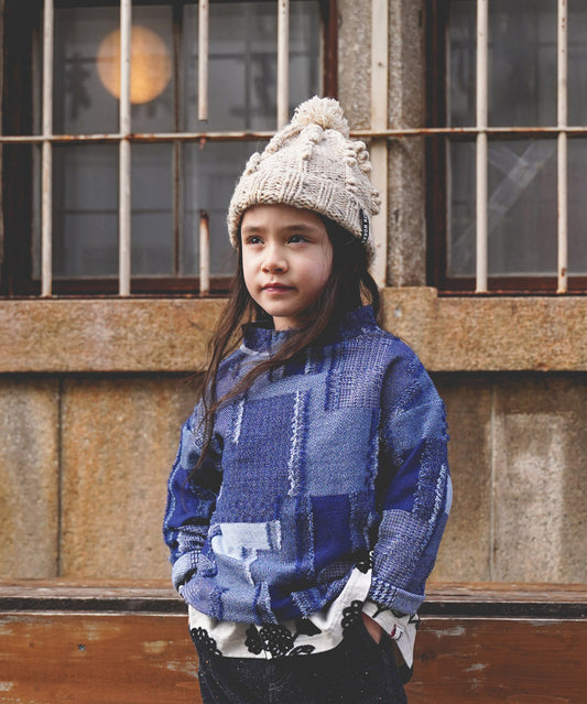 Patchwork Mockneck Tee