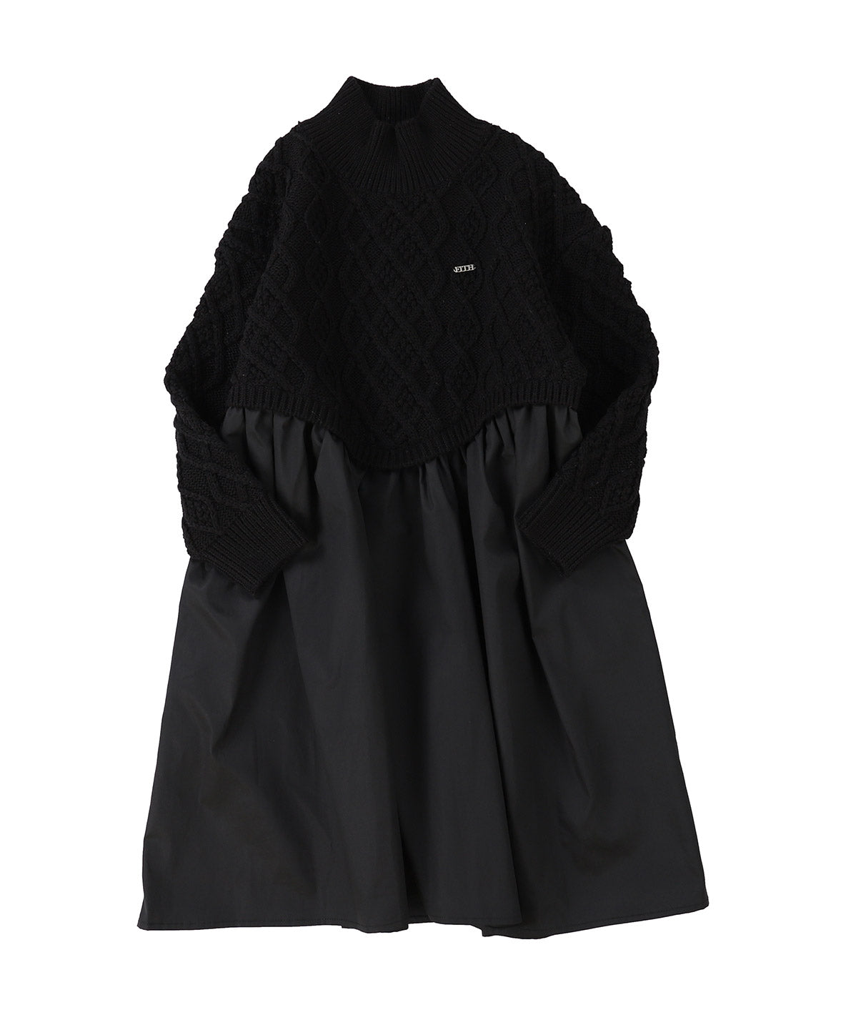 Woven and Knit Dress