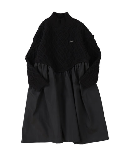 Woven and Knit Dress
