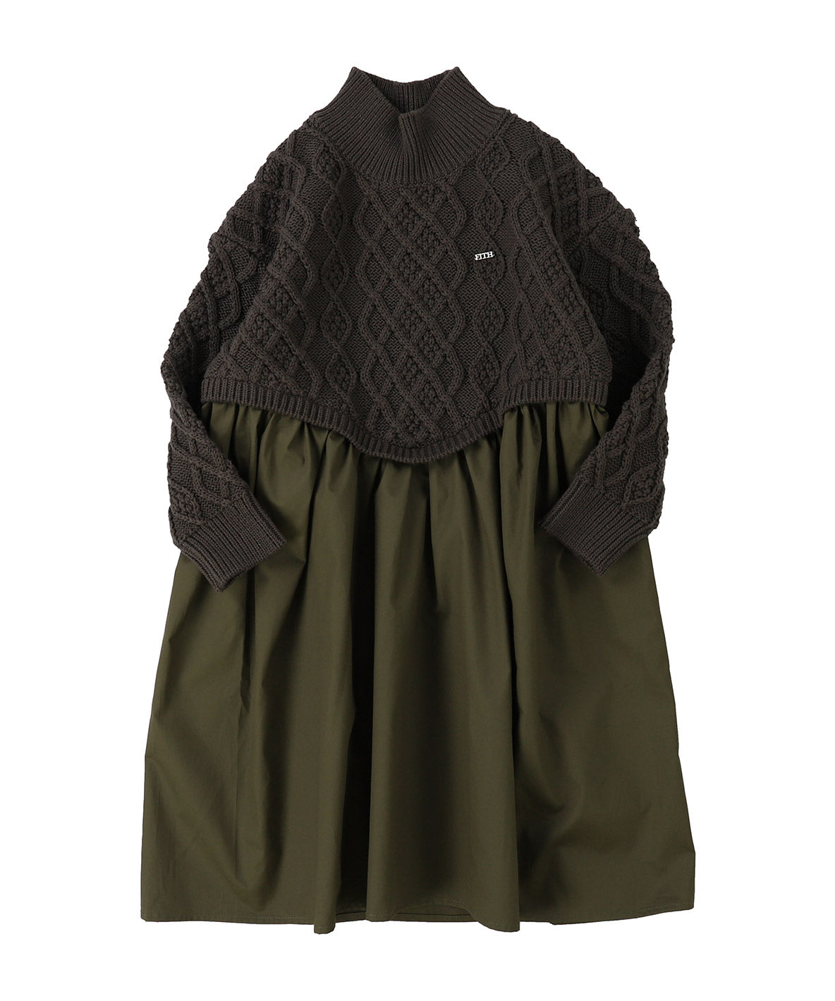 Woven and Knit Dress