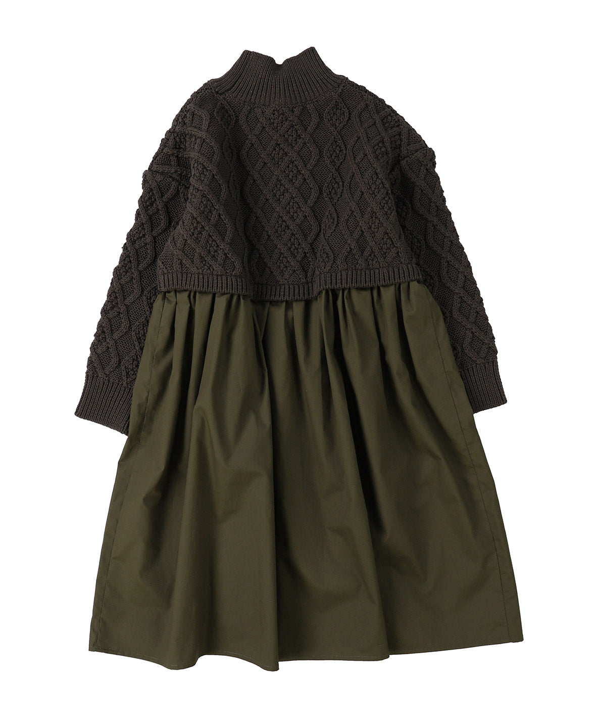 Woven and Knit Dress