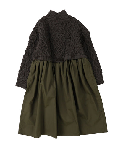 Woven and Knit Dress
