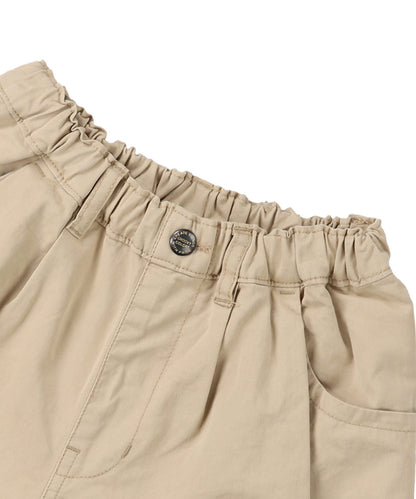 Twill Wide Tucked Short Pants