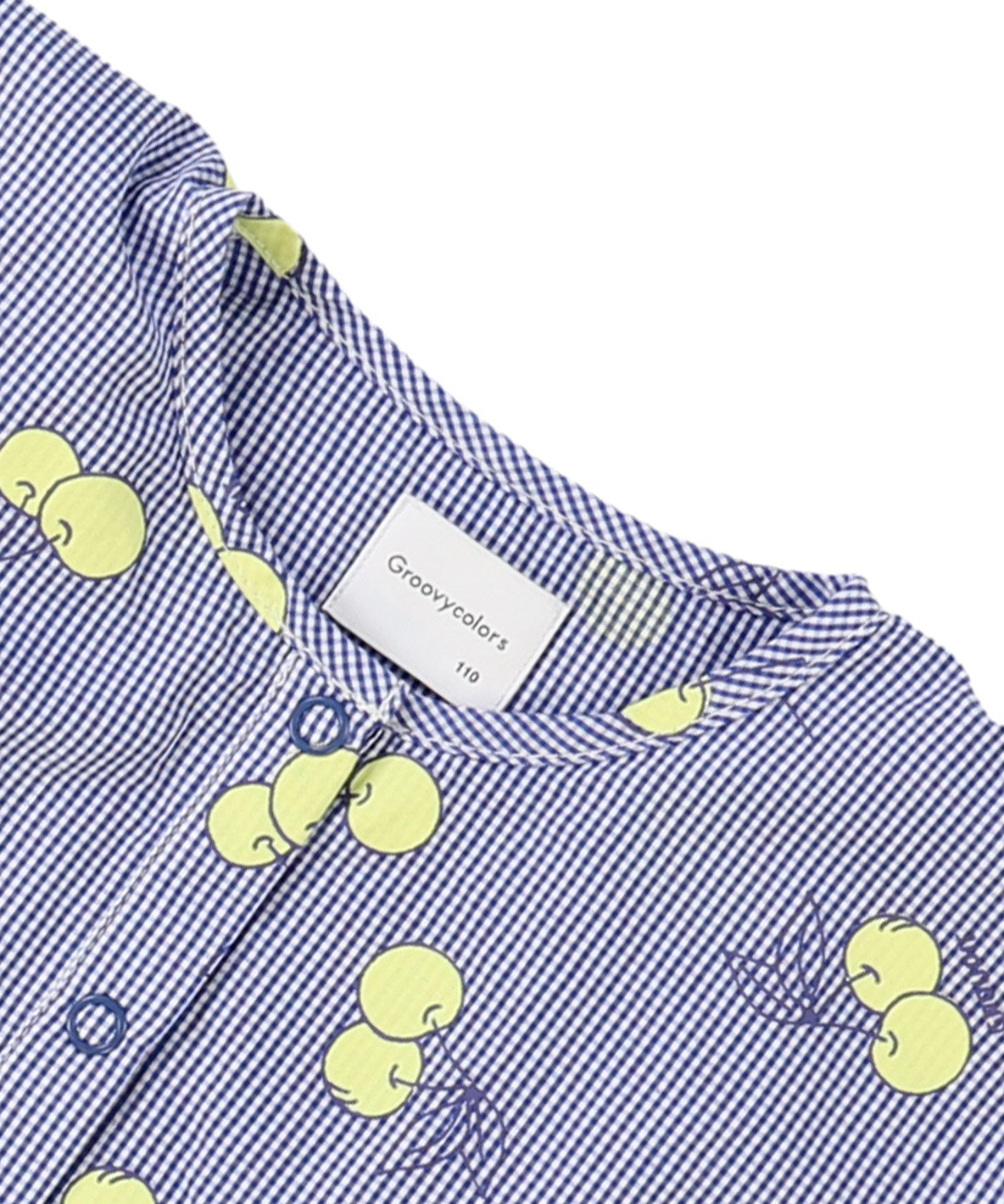 Plaid and Cherry Cape Blouse