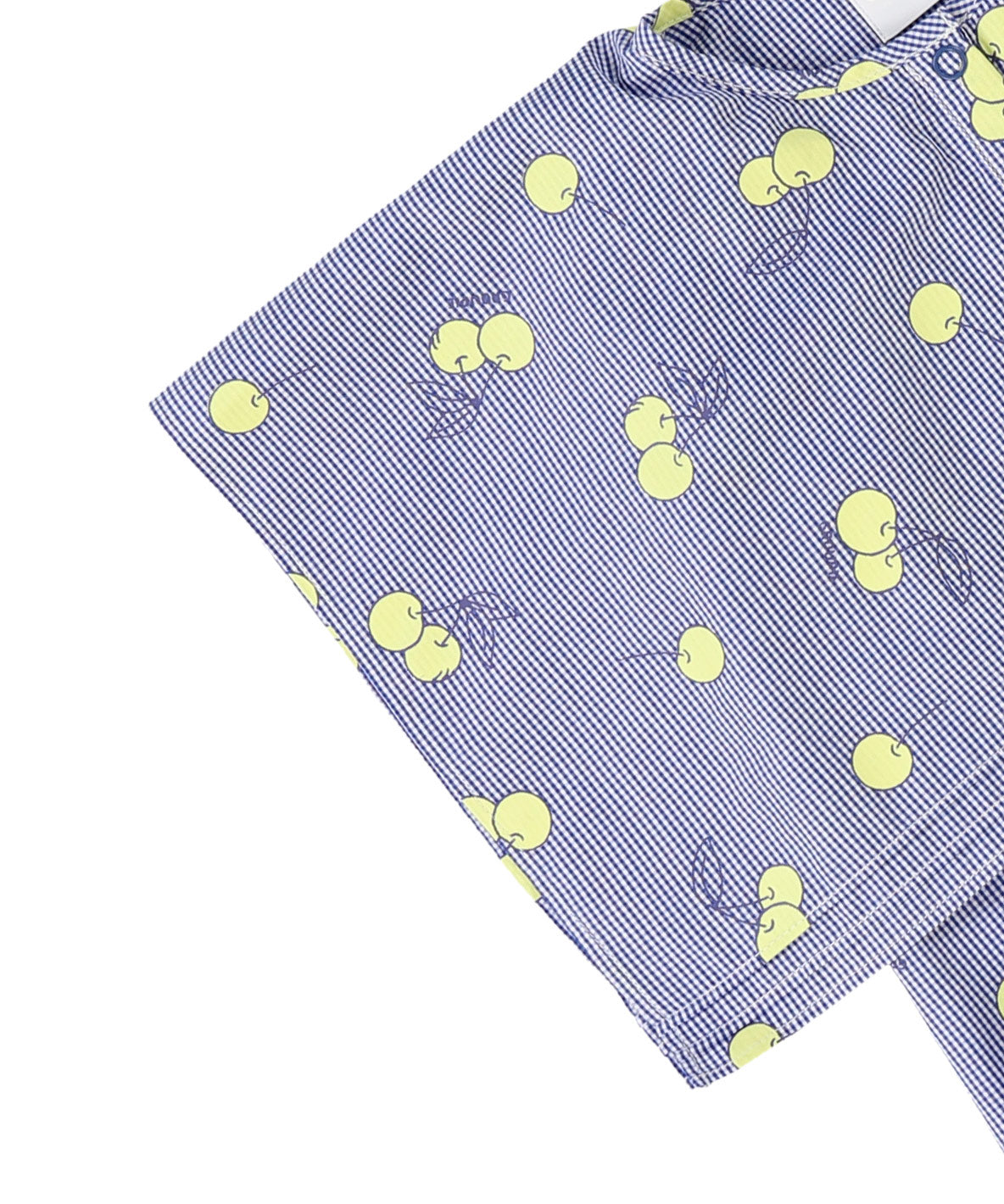 Plaid and Cherry Cape Blouse