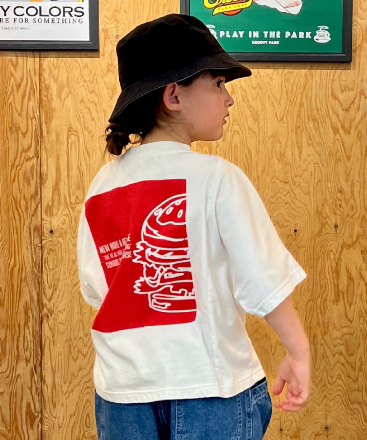 Cotton Jersey HAMBURGER Wide T-shirt