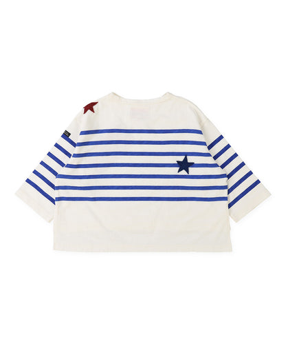 Striped Cotton Jersey Star TEE