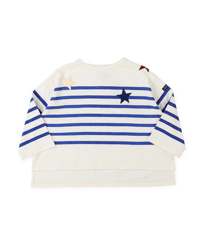 Striped Cotton Jersey Star TEE