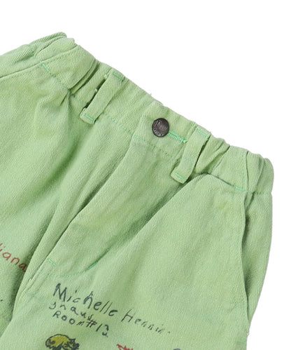 Fleece-lined Twill Scribble Pants