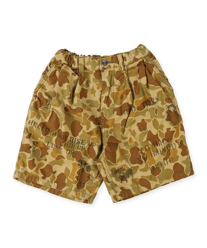Back-satin Scribble Shorts