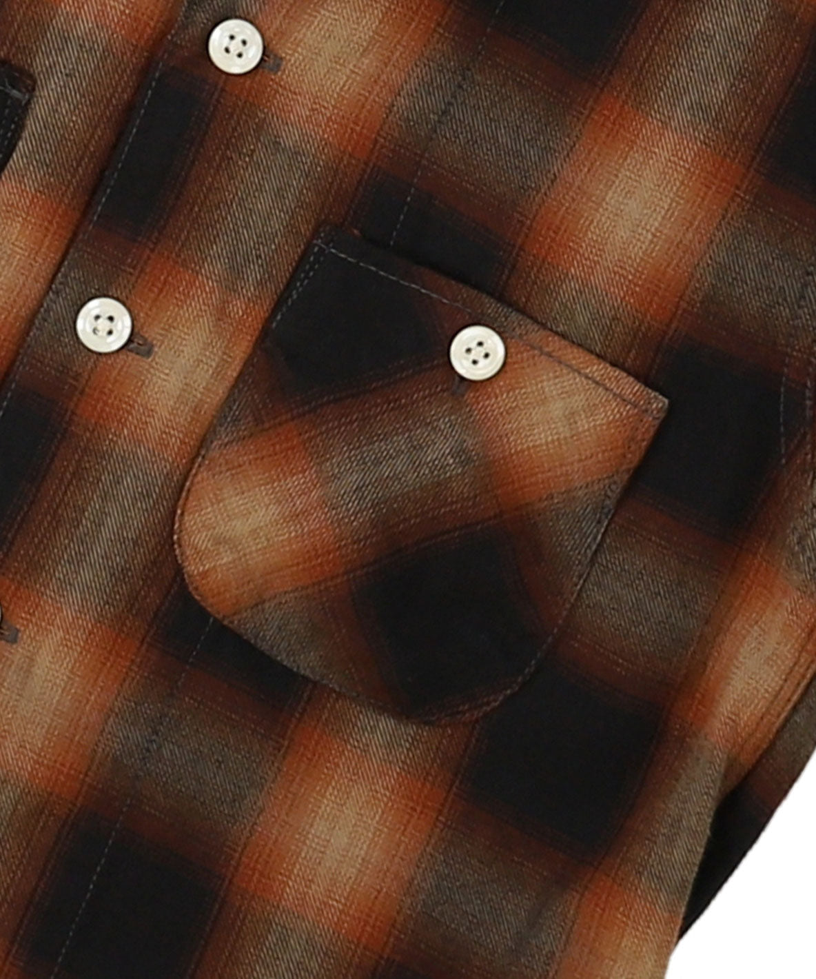 Ombre Viyella Open Collar Shirt