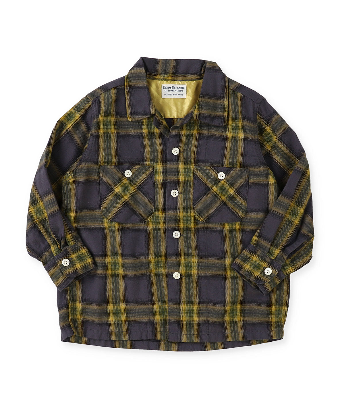 Ombre Viyella Open Collar Shirt