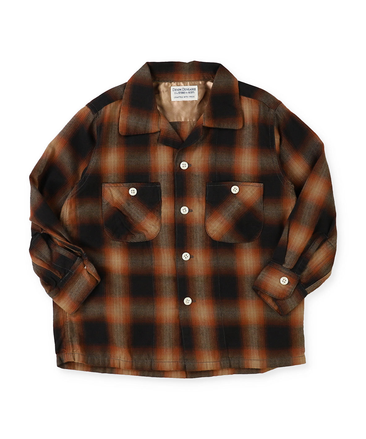 Ombre Viyella Open Collar Shirt