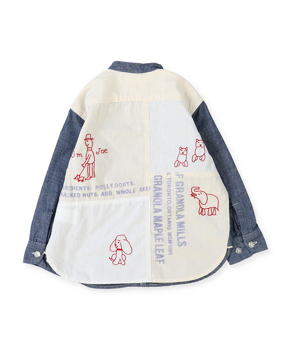 Chambray Remake Collarless Shirt