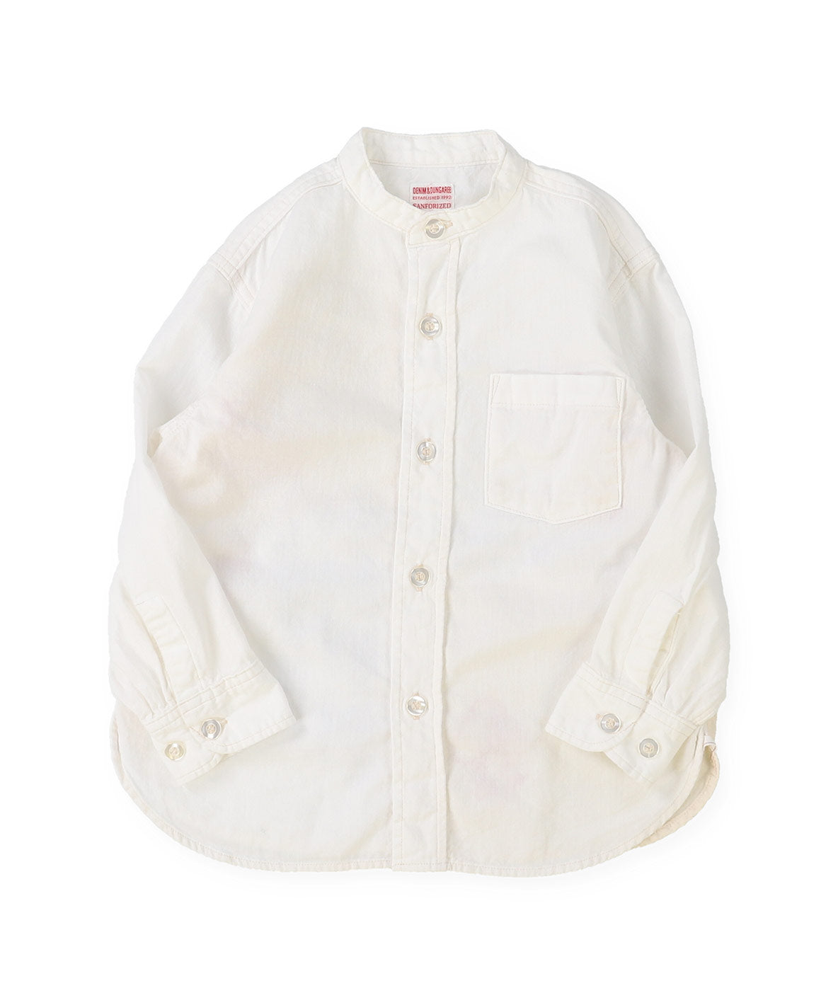 Chambray Remake Collarless Shirt