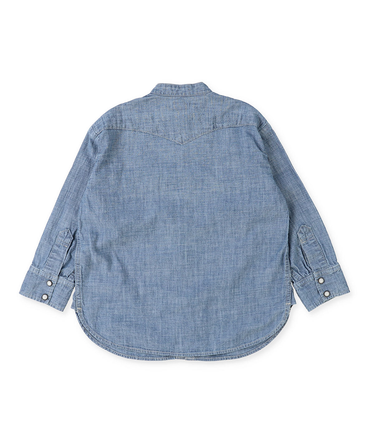 Uneven Dungaree Western Collarless Shirt