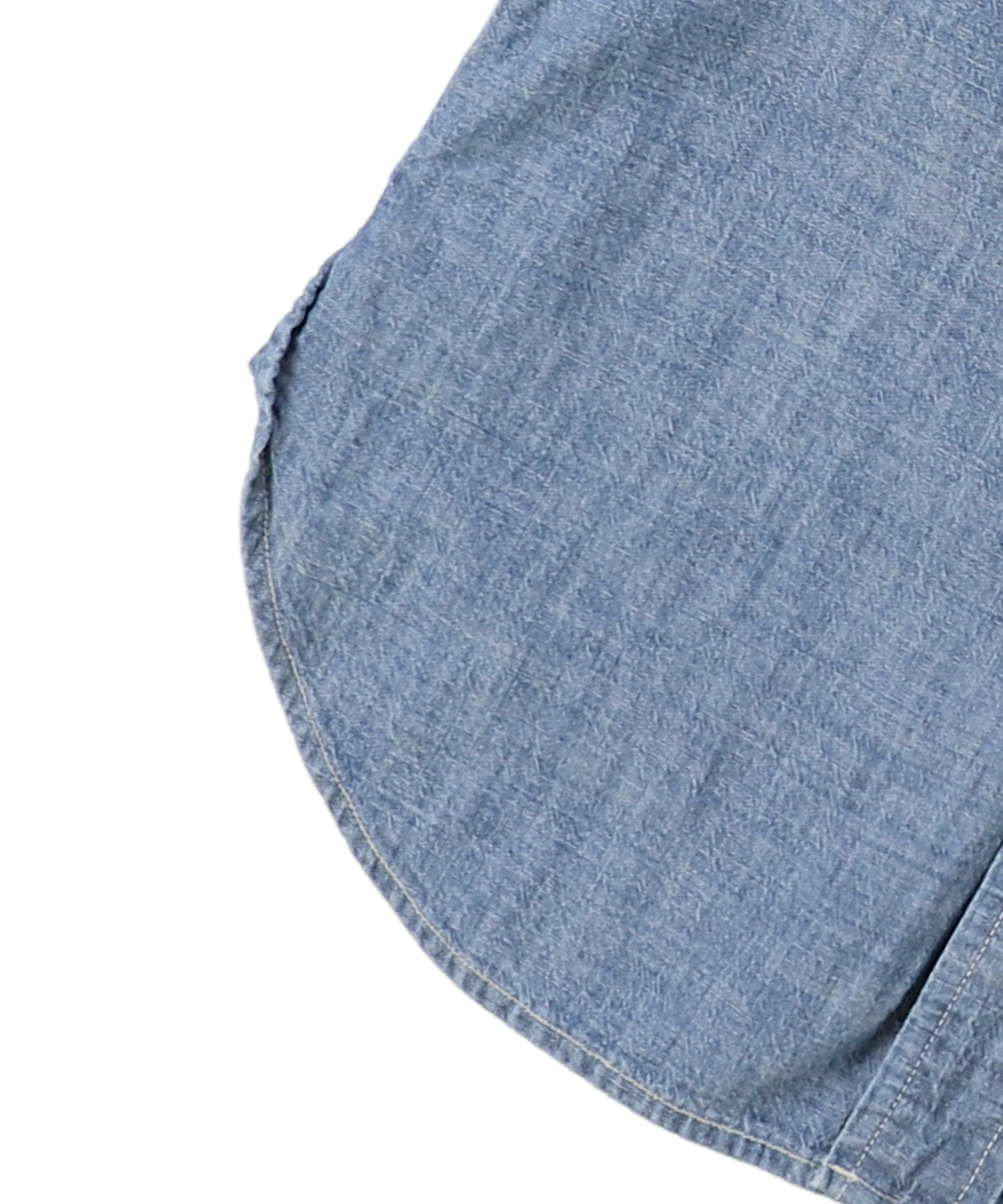 Uneven Dungaree Western Collarless Shirt