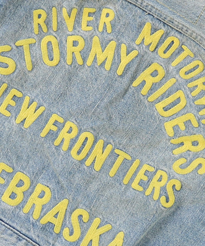 Airy Denim Embroidery Jacket