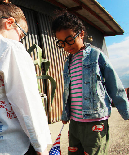 Airy Denim Embroidery Jacket