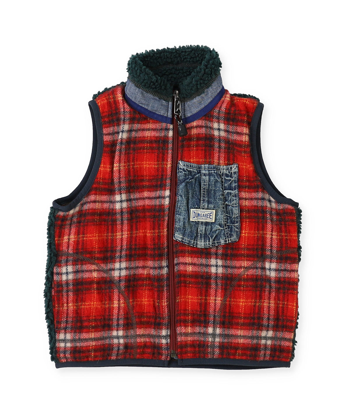 Shaggy Plaid Vest