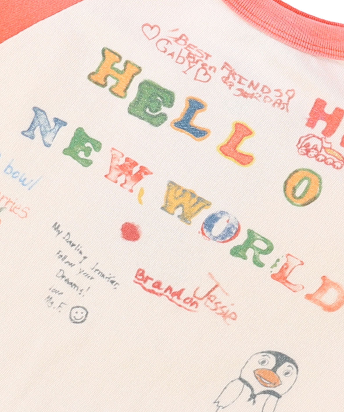 Vintage Cotton Jersey HELLO L/S Tee