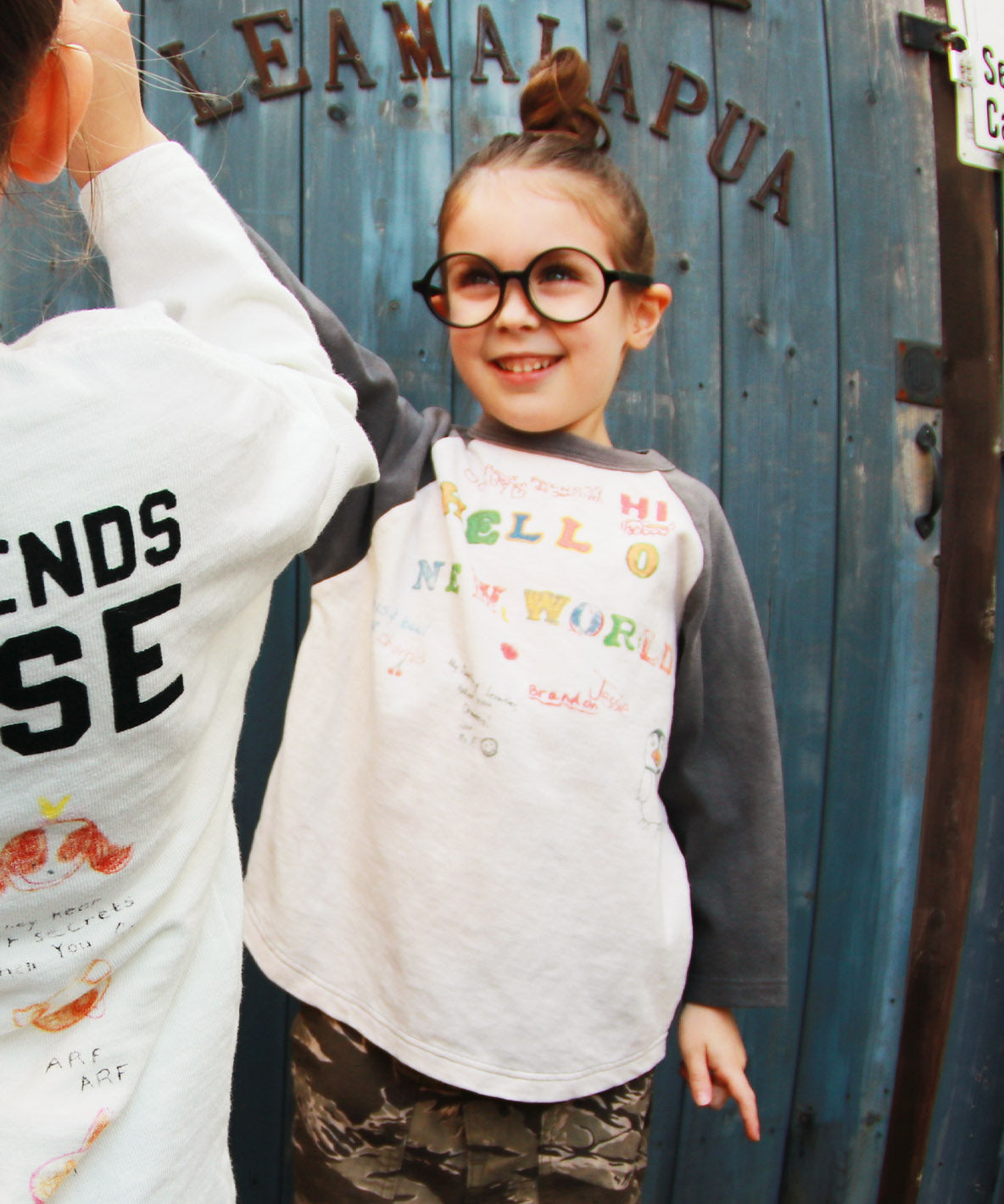 Vintage Cotton Jersey HELLO L/S Tee