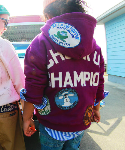 Patch Sweat Hoodie Jacket