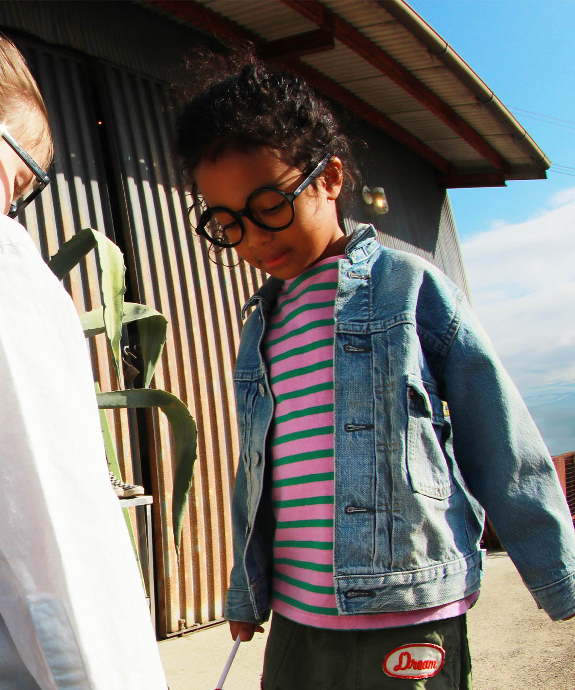 Striped Boat Neck L/S Tee