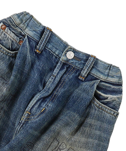 Airy Denim Scribble Easy Pants