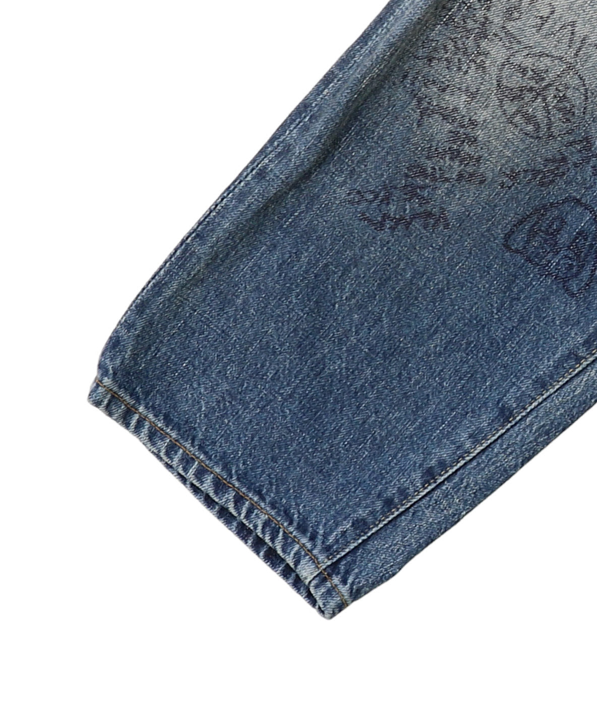 Airy Denim Scribble Easy Pants