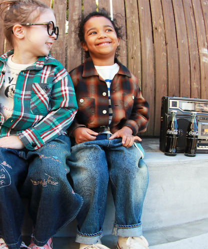 Airy Denim Scribble Easy Pants