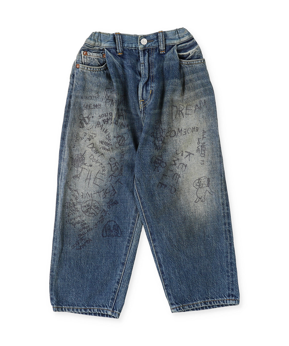 Airy Denim Scribble Easy Pants