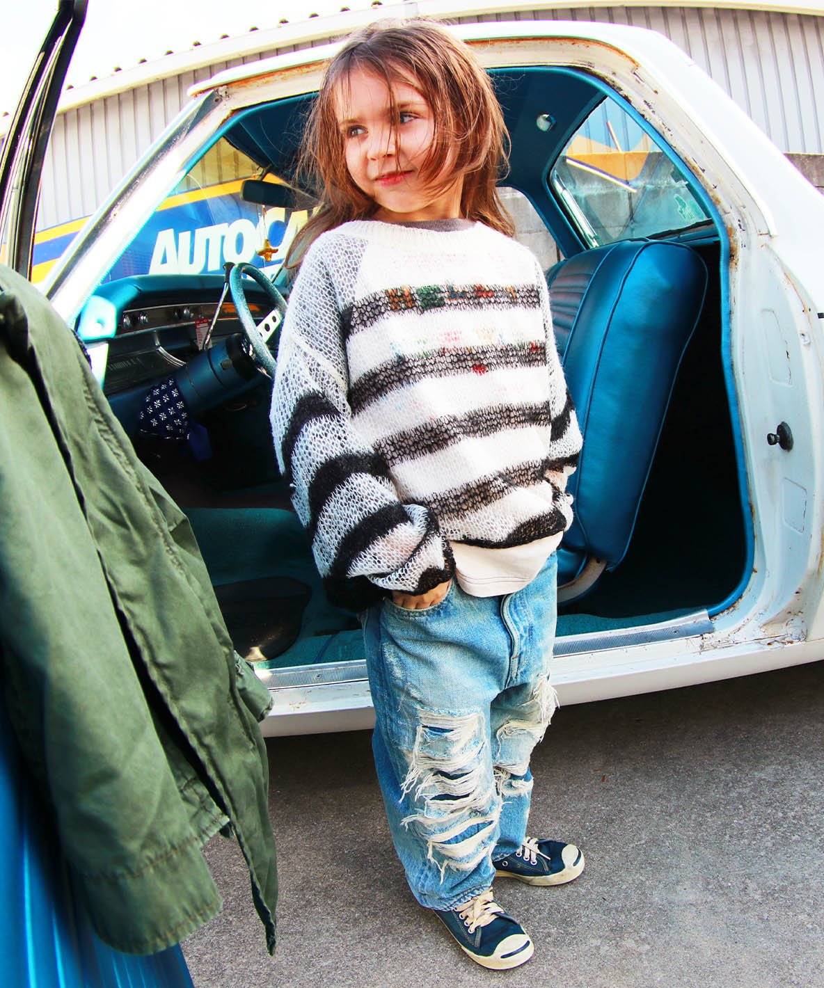 12ozHOME MADE Denim Grunge Style Pants