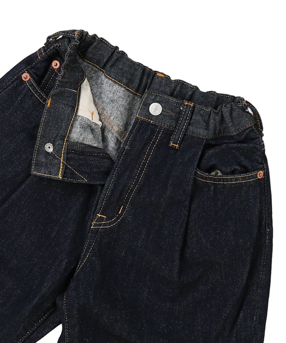 Wool Lining Denim Easy Pants