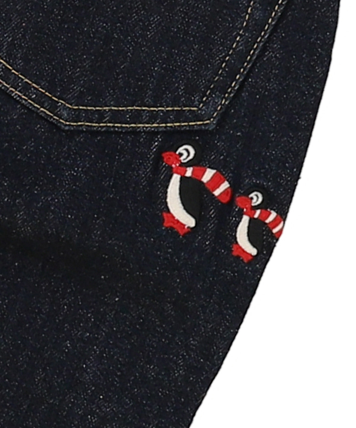 Wool Lining Denim Easy Pants