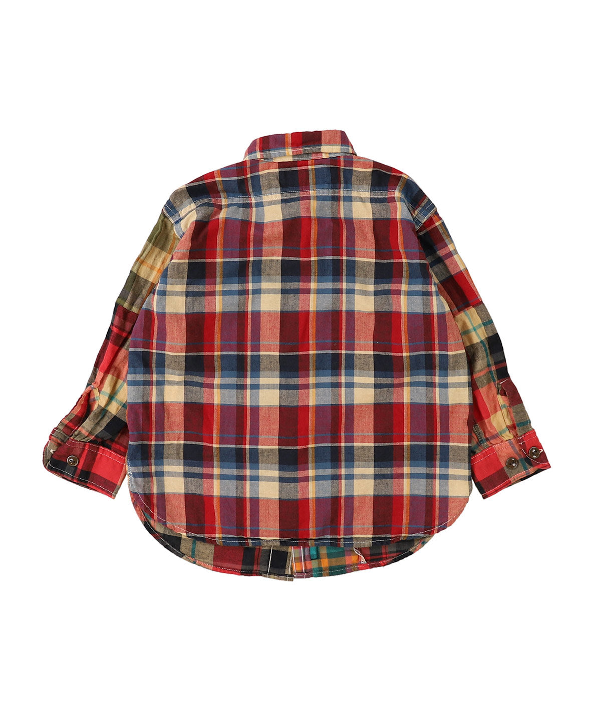 Uneven Colorful Plaid Shirt