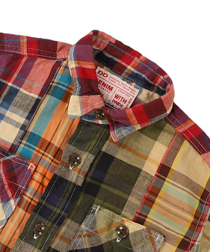 Uneven Colorful Plaid Shirt
