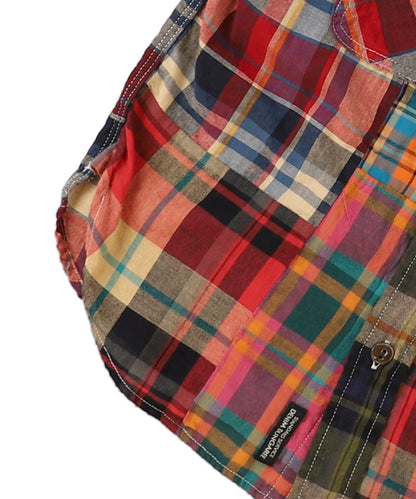 Uneven Colorful Plaid Shirt