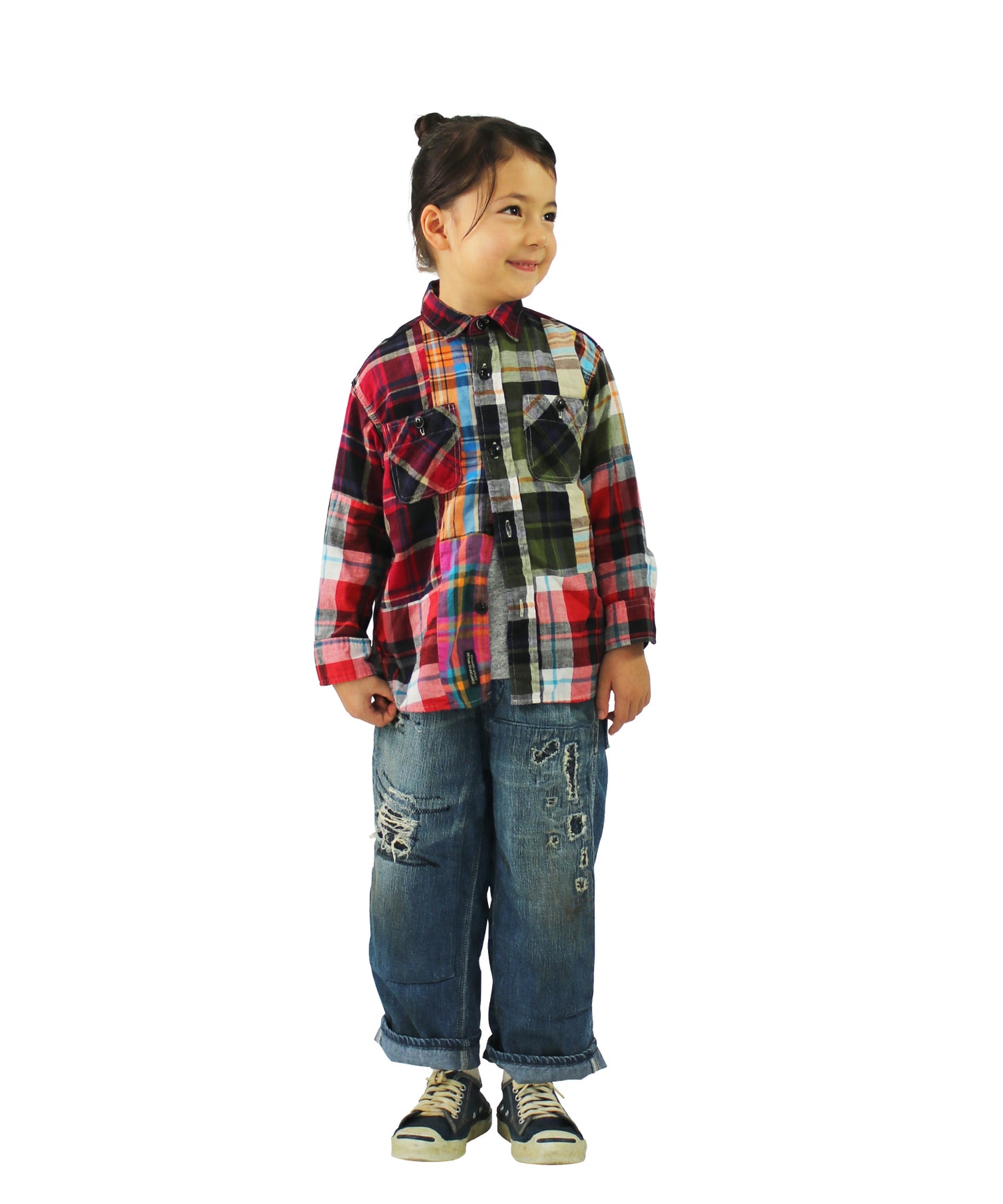 Uneven Colorful Plaid Shirt