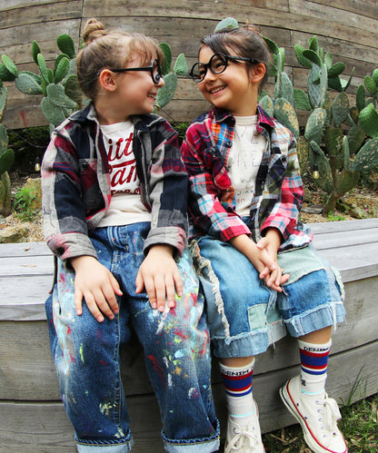 Uneven Colorful Plaid Shirt