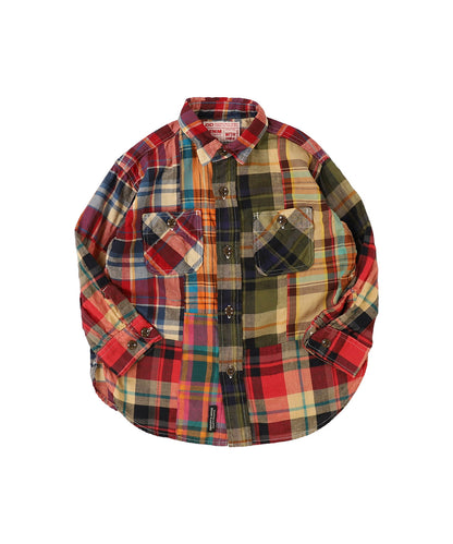 Uneven Colorful Plaid Shirt