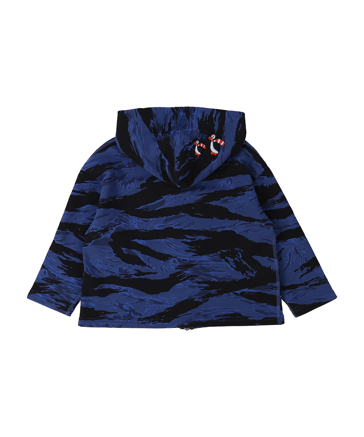 Patterned Zip-up Sweat Hoodie