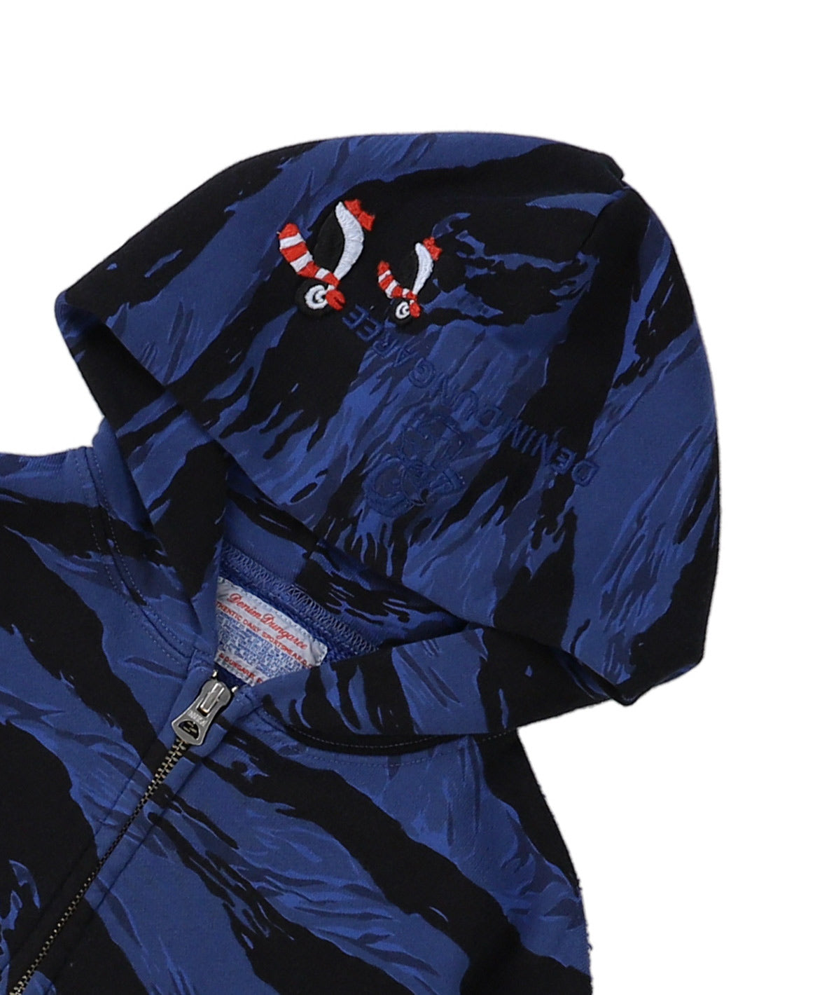 Patterned Zip-up Sweat Hoodie