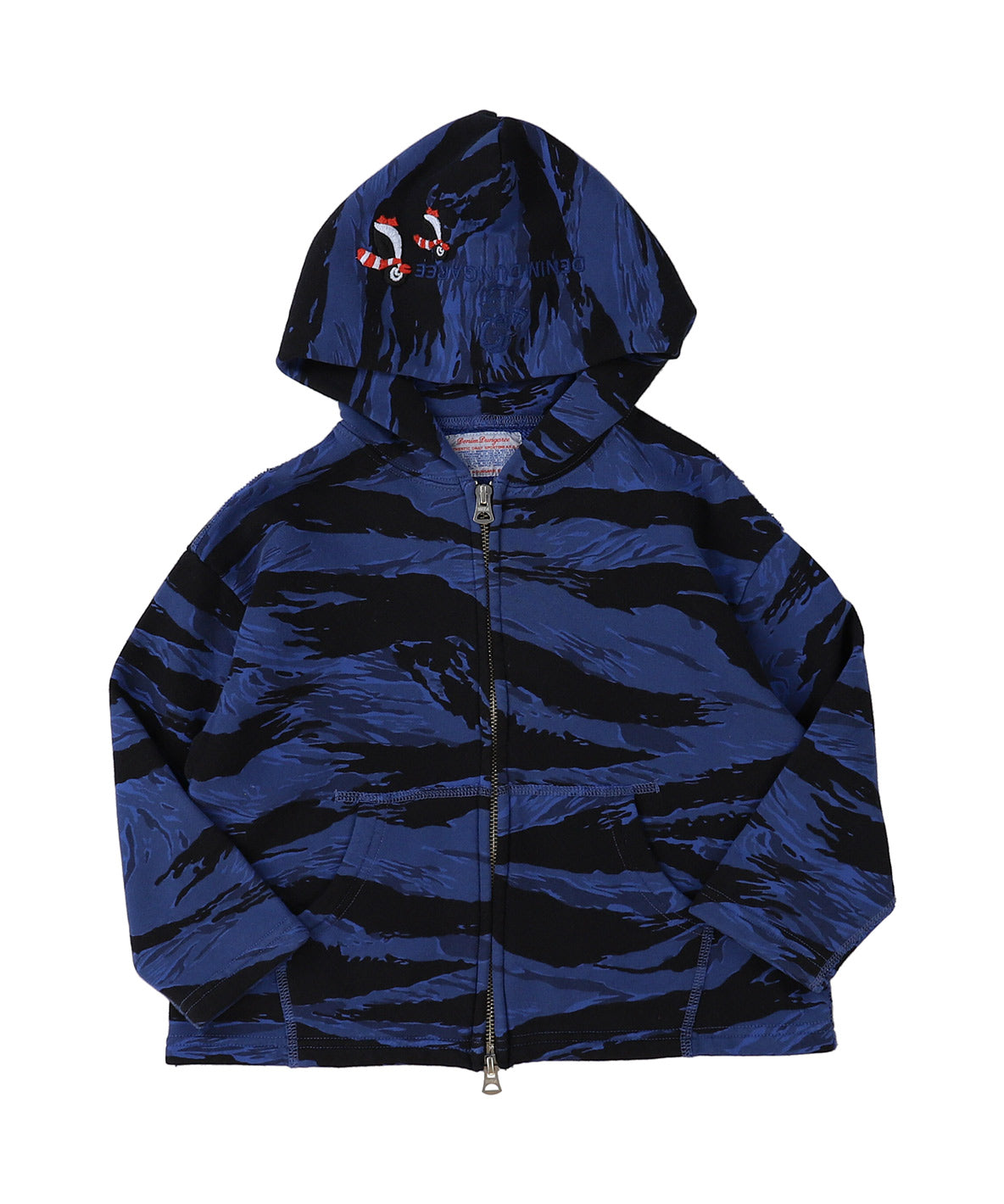Patterned Zip-up Sweat Hoodie