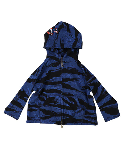 Patterned Zip-up Sweat Hoodie