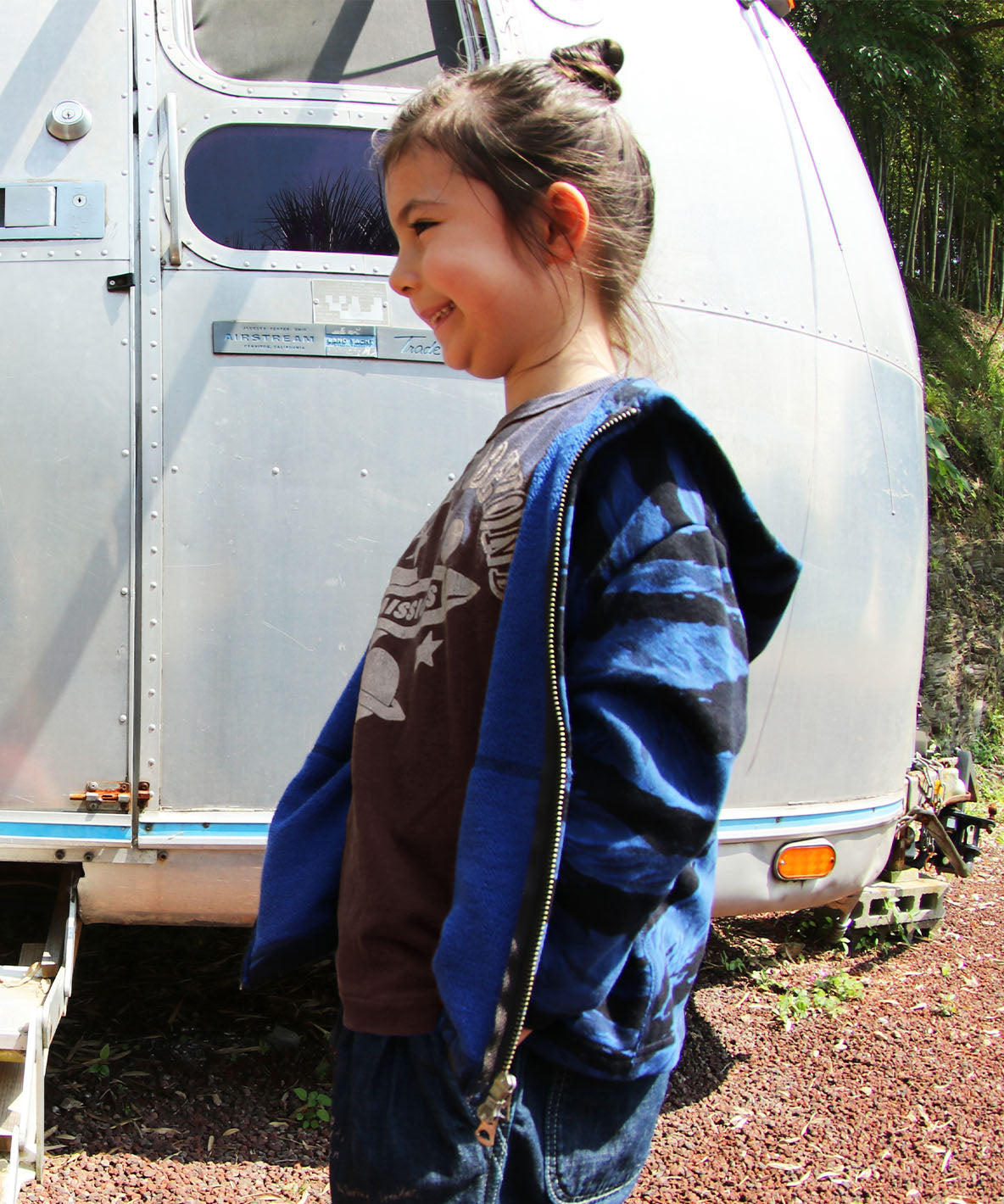 Patterned Zip-up Sweat Hoodie