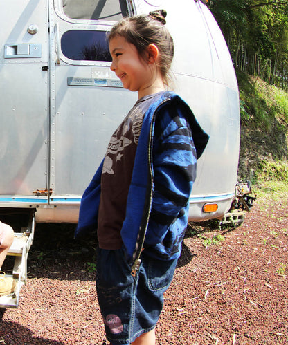 Patterned Zip-up Sweat Hoodie