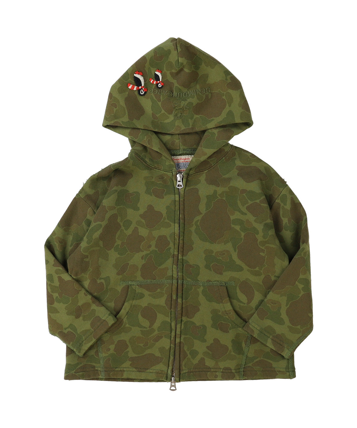 Patterned Zip-up Sweat Hoodie