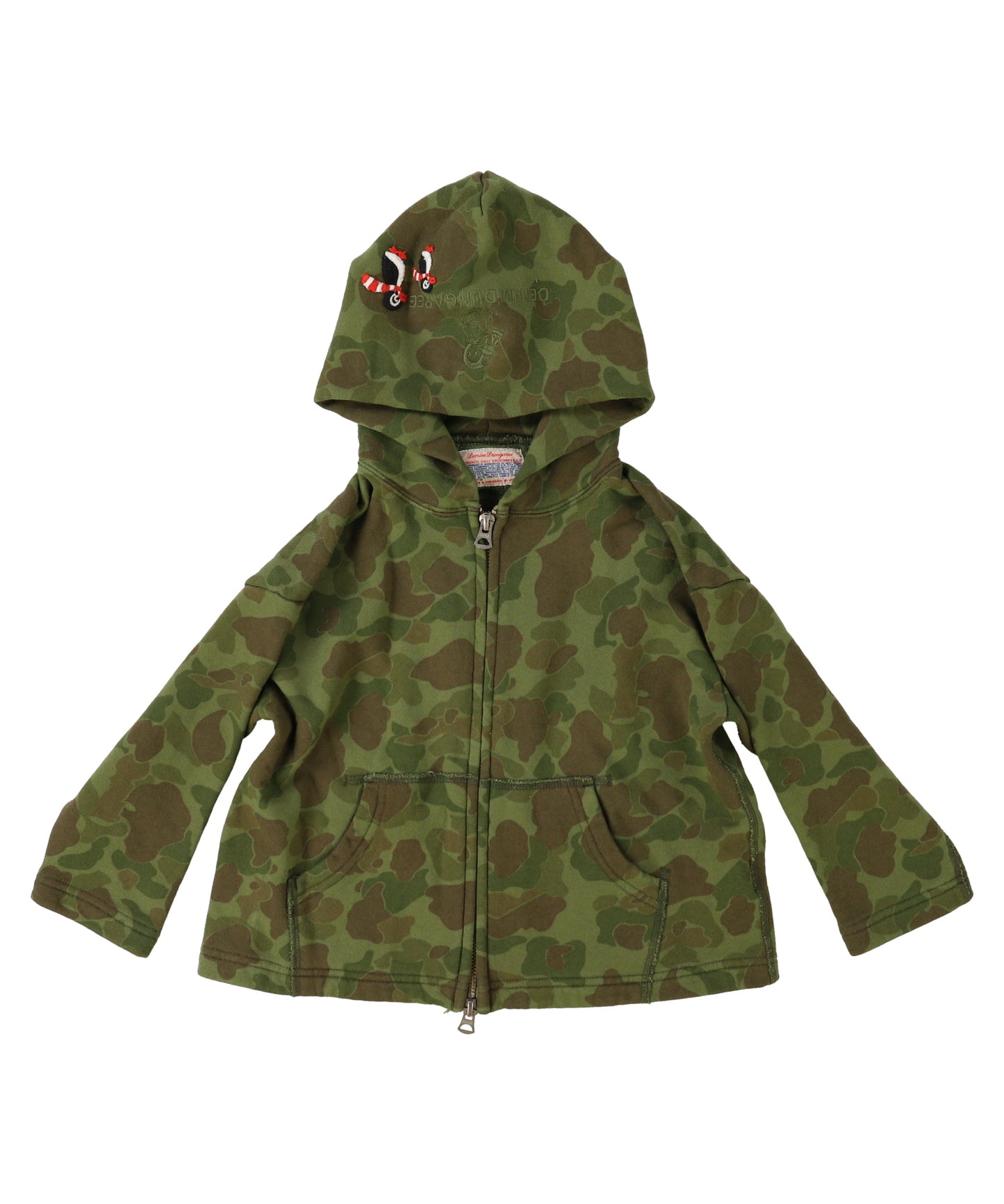 Patterned Zip-up Sweat Hoodie